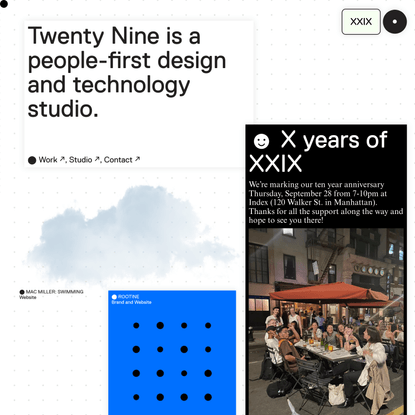 ● XXIX | A people-first design and technology studio