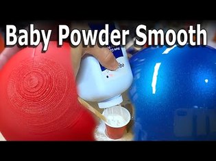 Hide 3D print layer lines with Baby Powder and UV resin