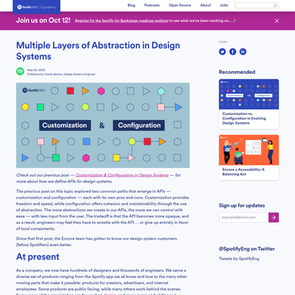 Multiple Layers of Abstraction in Design Systems