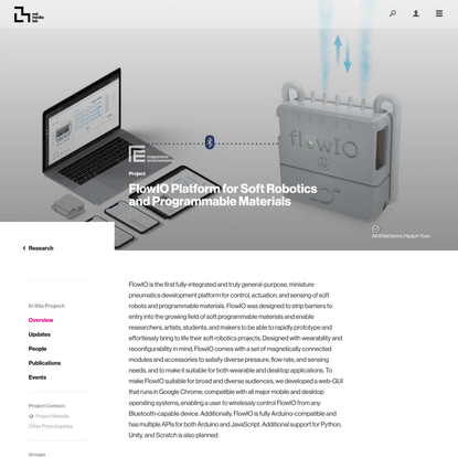 Project Overview ‹ FlowIO Platform for Soft Robotics and Programmable Materials – MIT Media Lab
