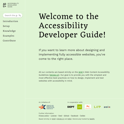 Welcome to the Accessibility Developer Guide!