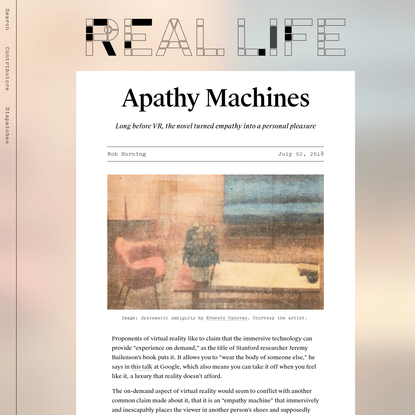 Apathy Machines - Real Life