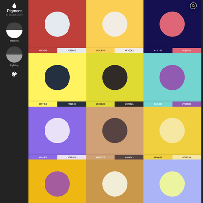 Pigment by ShapeFactory | Simple Color Palette Generator