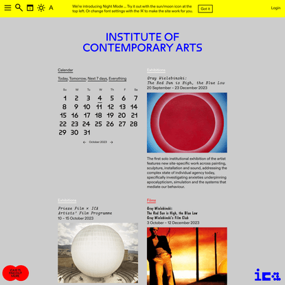ICA | ICA – Institute of Contemporary Arts