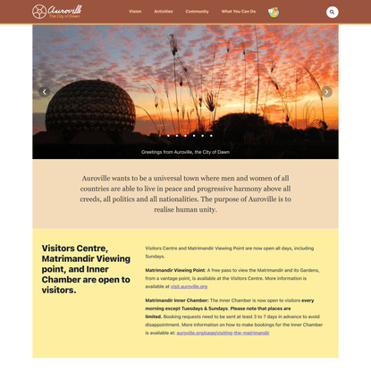 Welcome to Auroville | Auroville