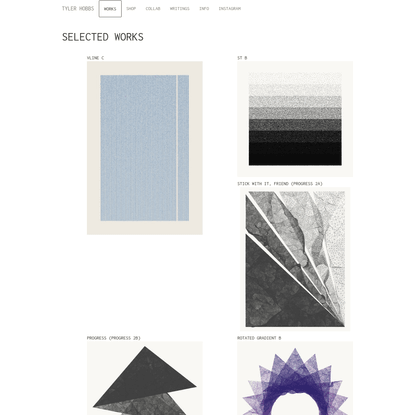 Algorithmic Art - Tyler Hobbs - Selected Generative Artwork