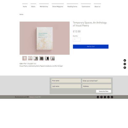 Temporary Spaces, An Anthology of Visual Poetry | Athen's Art Book Fair | Pamenar Press