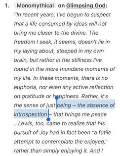 God &amp; the absence of introspection