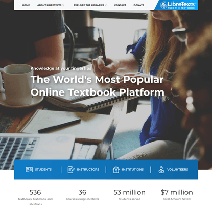 LibreTexts - Free The Textbook