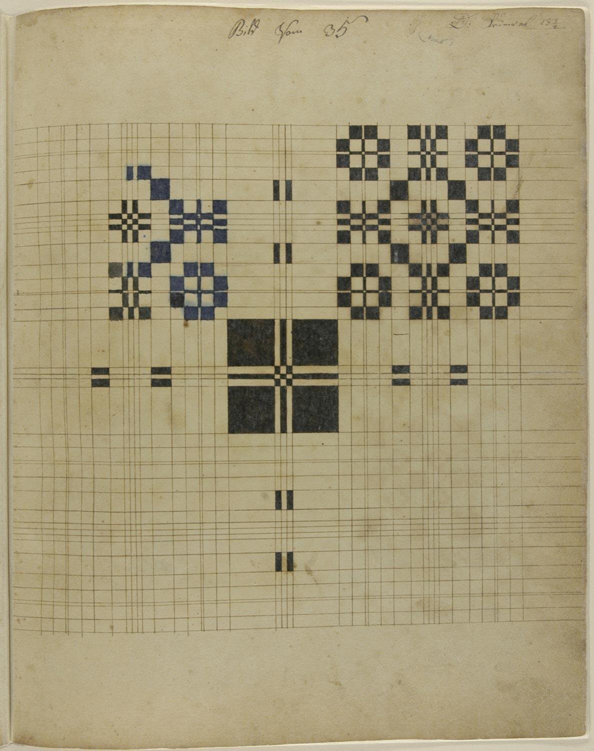 Weaving Pattern Manuscript c. 1800