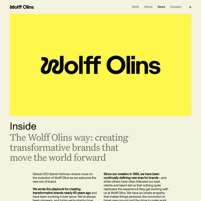 The Wolff Olins way: creating transformative brands that move the world forward — Wolff Olins
