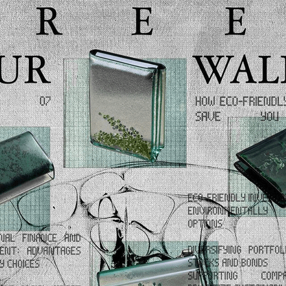 Nhi Sue on Instagram: “Poster Design ✶ Green Your Wallet: How Eco-Friendly Habits Can Save You Money ✶ ✶ moneyfit.org ✶ ✶
⍣
...