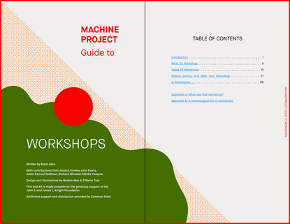 Machine Project Guide to Workshops