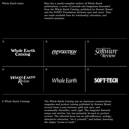 Whole Earth Index