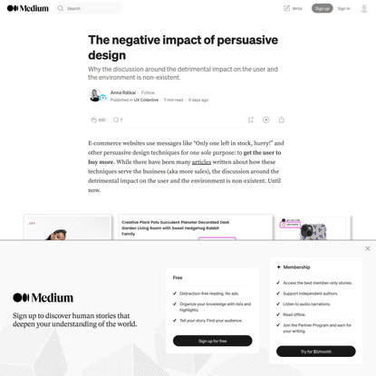 The negative impact of persuasive design