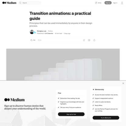 Transition animations: a practical guide