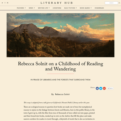 Rebecca Solnit on a Childhood of Reading and Wandering