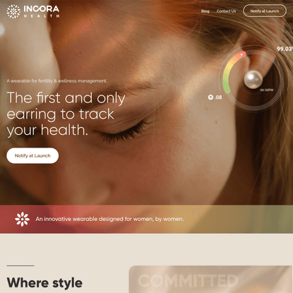 Incora - The future of Women’s Health tracking