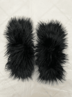 1990s yohji yamamoto faux fur mittens