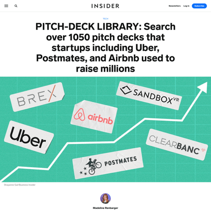 PITCH-DECK LIBRARY: Search over 1050 pitch decks that startups including Uber, Postmates, and Airbnb used to raise millions