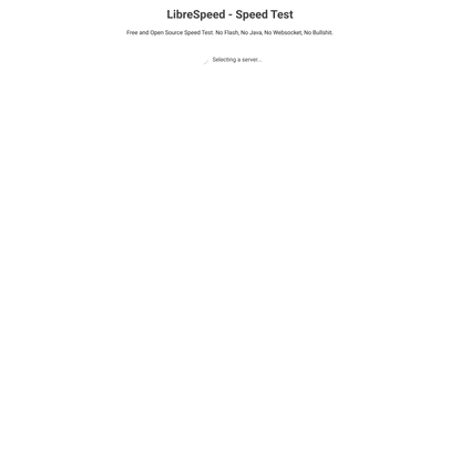 LibreSpeed - Speed Test