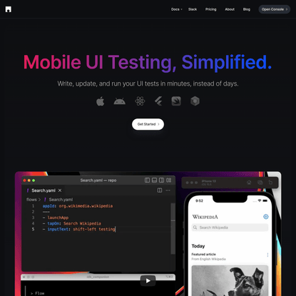 mobile.dev - Maestro, Maestro Studio, Maestro Cloud