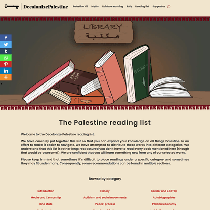 Reading list | Decolonize Palestine