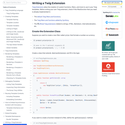 Creating and Using Templates (Symfony Docs)