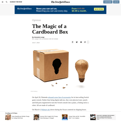 Opinion | The Magic of a Cardboard Box