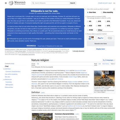 Nature religion - Wikipedia