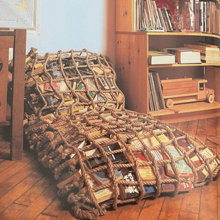 Paperback Chair by Richard Mauro. 500 softcovers in cargo netting