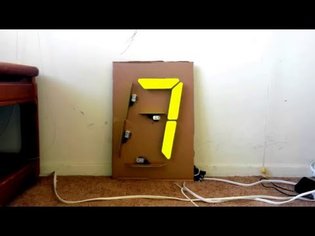 Cardboard 7-segment display, Arduino