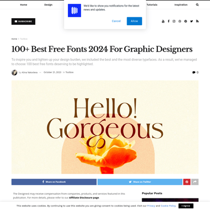 100+ Best Free Fonts For Graphic Designers in 2022