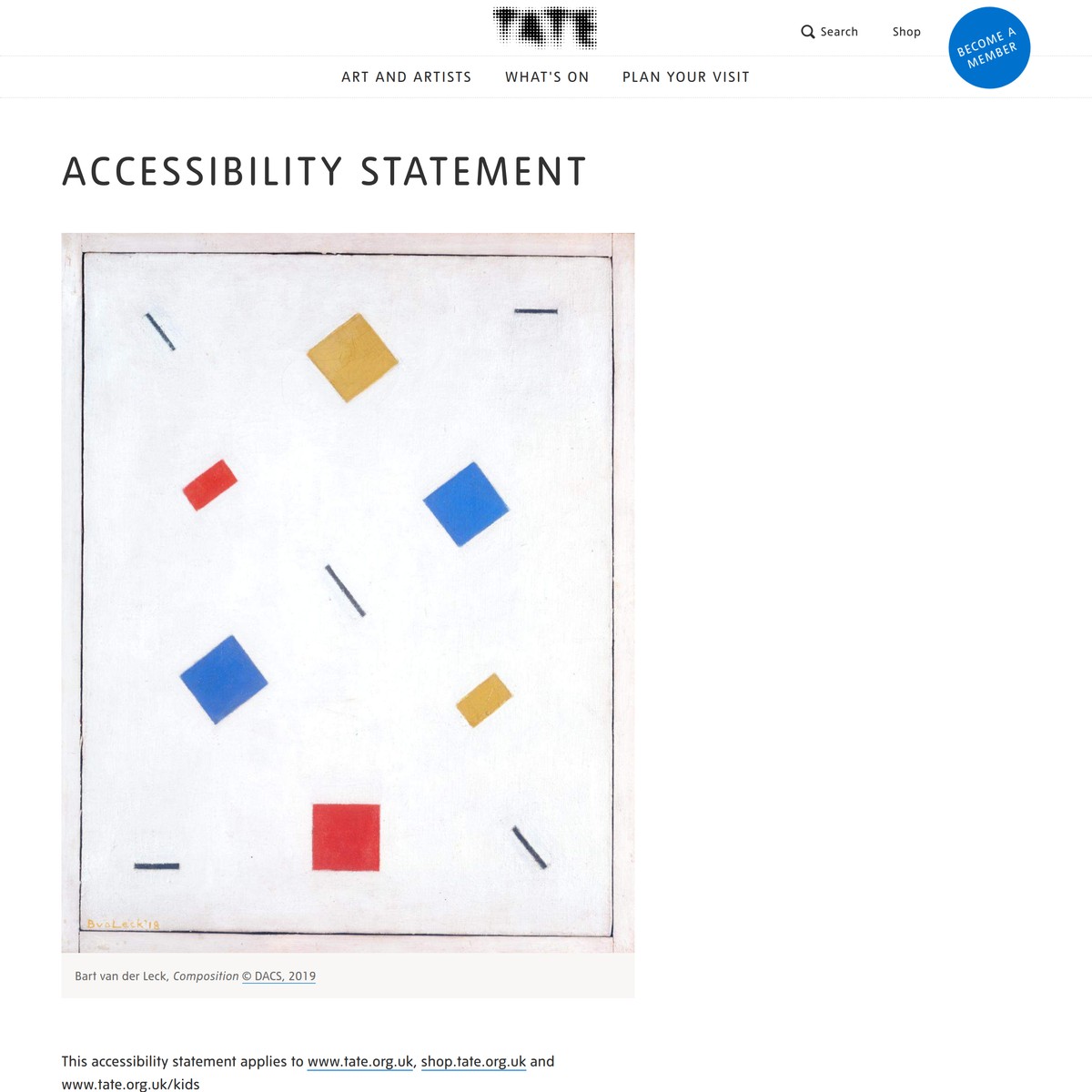 Accessibility Statement Tate — Are.na