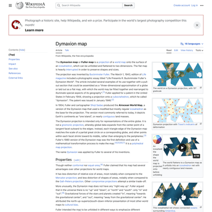Dymaxion map - Wikipedia