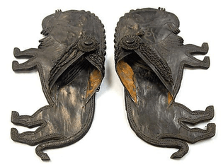 Asante sandals shaped like lions!