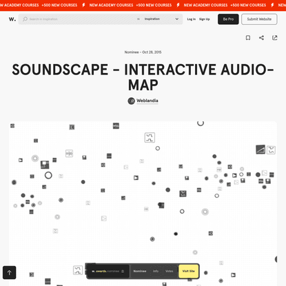 SoundScape - Interactive audio-map - Awwwards Nominee