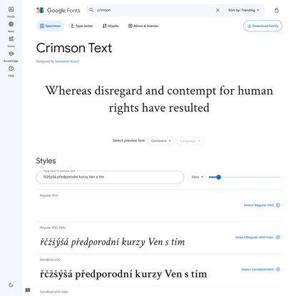 Crimson Text - Google Fonts