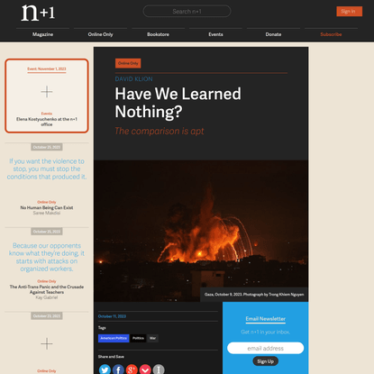 Have We Learned Nothing? | Online Only | n+1 | David Klion