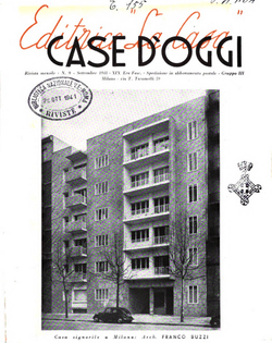 Casa via Tabacchi 54 a Milano, arch. Franco Buzzi, 1941.