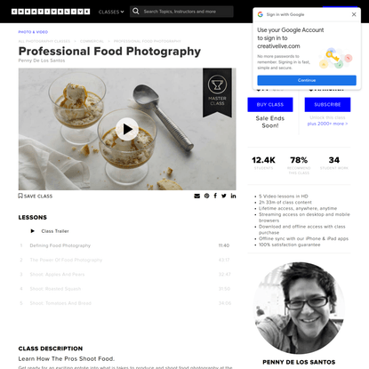 Professional Food Photography with Penny De Los Santos | CreativeLive