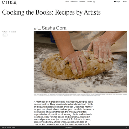 Cooking the Books: Recipes by Artists