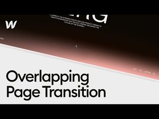Overlapping Page Transition in Webflow
