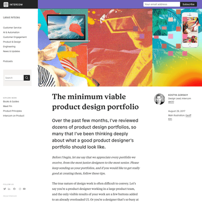 The minimum viable product design portfolio