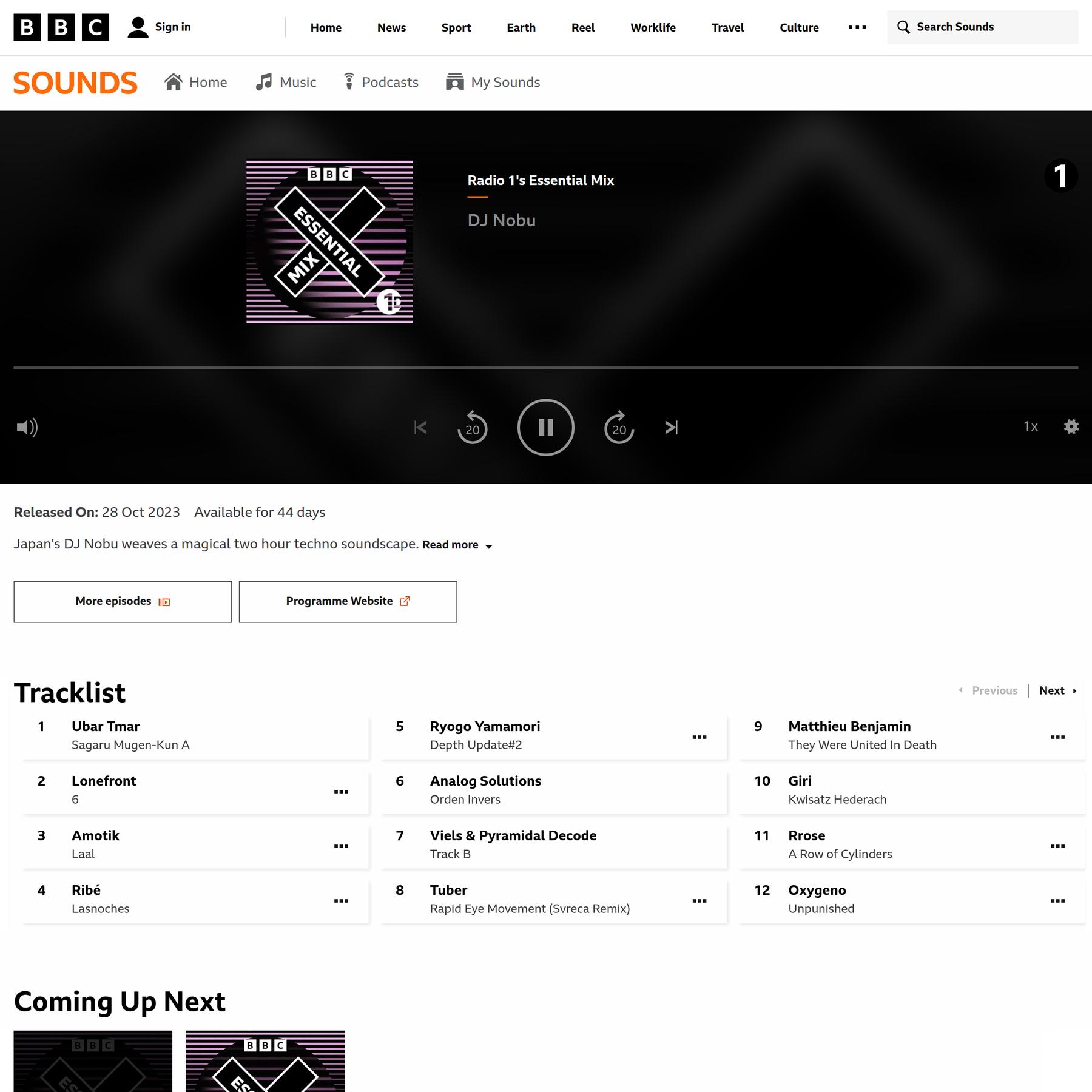 Radio 1’s Essential Mix - DJ Nobu - BBC Sounds