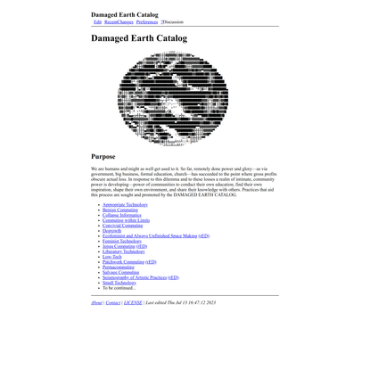 Damaged Earth Catalog