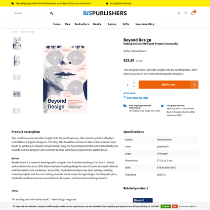 BIS Publishers | Beyond Design | Renate Boere