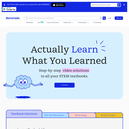 Find Video Solutions for STEM Textbook Questions | Numerade
