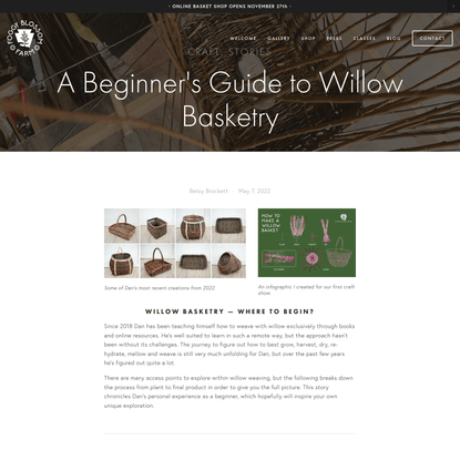 Beginner’s Guide to Willow Basketry — Foggy Blossom Farm