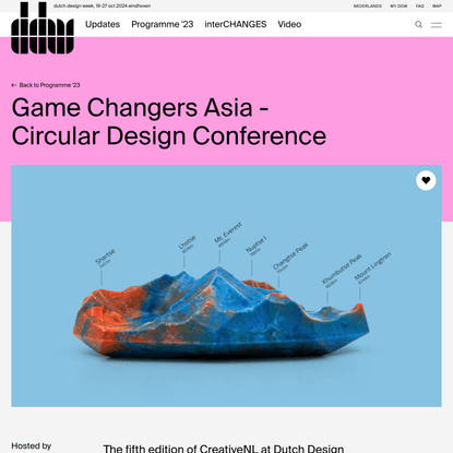 Game Changers Asia - Circular Design Conference - CreativeNL, ENTRY